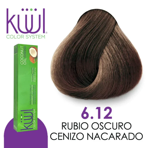 Tinte 6.12 Rubio Oscuro Cenizo Nacarado
