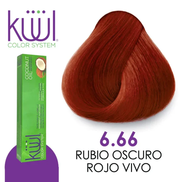 Tinte 6.66 Rubio Oscuro Rojo Vivo
