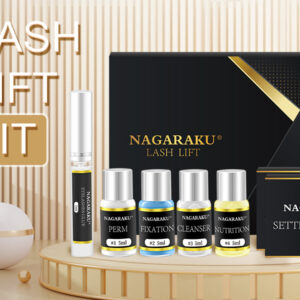 NAGARAKU Kit de elevación de pestañas semipermanente rizado permanente retención de onda 40-60 días profesional para salón