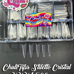 Chuli Tips 500 Pzas Press On Cristal  Y Nat
